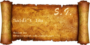 Salát Ida névjegykártya