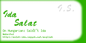 ida salat business card